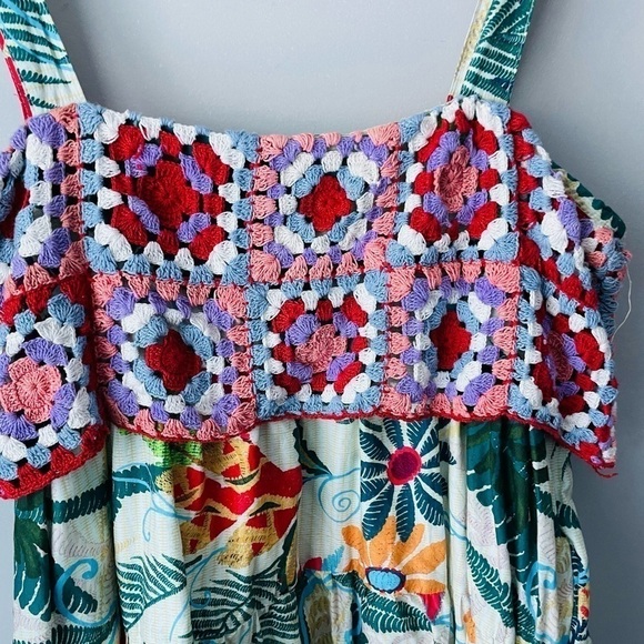 Farm Rio Anthropologie Crochet Mini Dress Blogger Fav - Picture 8 of 9